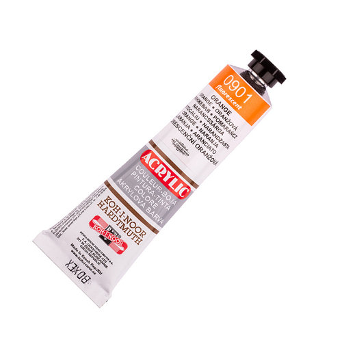 Farba akrylowa Kok-I-Noor 901 fluo pomarańcz 40ml-143927