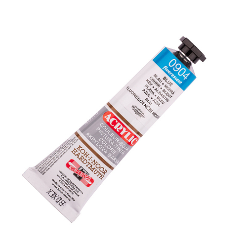 Farba akrylowa Kok-I-Noor 904 fluo niebieski 40ml-143930
