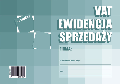 Druk Ewidencja sprzedaży VAT A5  -150500