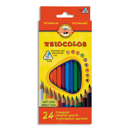 Koh-I-Noor Triocolor Kredki 7mm 24kol -162514
