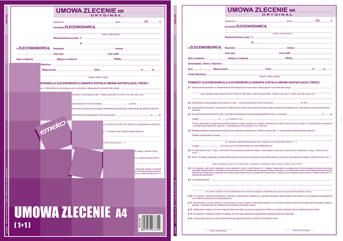 Druk Umowa zlecenie A4 1+1 -129118
